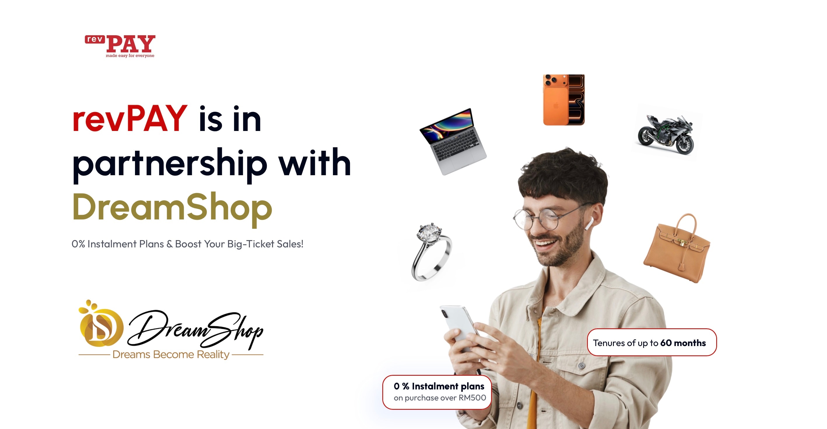 revPAY × DreamShop landing page